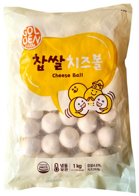 찹쌀치즈볼 업소용 대용량 1k, 1kg, 4개