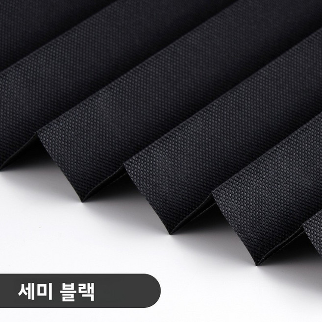 매직 테이프 블라인드 무타공 완제품 빛 차단 및 단열 간편한 플리츠 커튼 침실용 완전 차광 자외선 차단 커튼, 폭 60*높이 150cm[자유롭게 재단 가능], 반차광 블랙