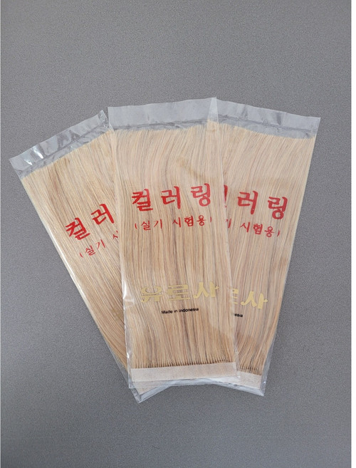 유로사 헤어피스 3개묶음 7레벨 헤어컬러링 미용사 국가고시 자격증 시험용 학원용 지참준비 실기재료 37번, 1개, 금발