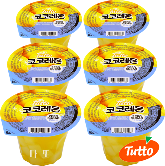 뚜또 과일젤리 제로슈거 레몬, 12, 210g