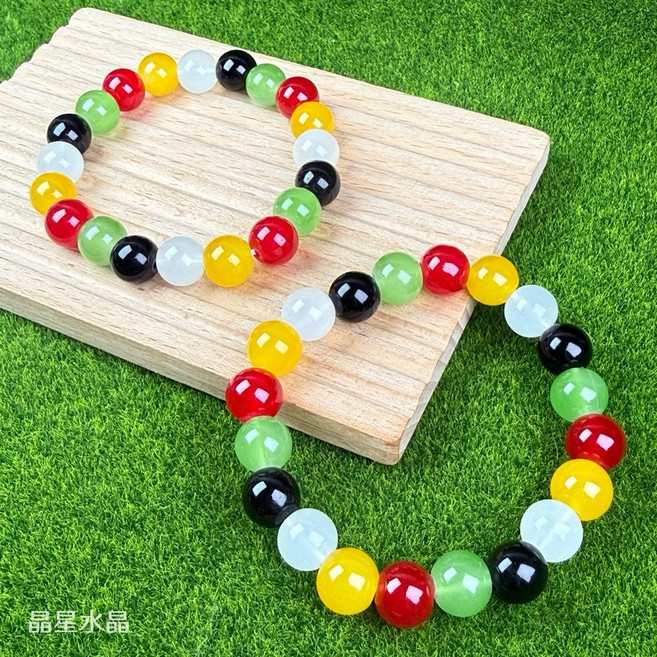晶星 五行玉髓瑪瑙手珠 10mm, 1個, B款