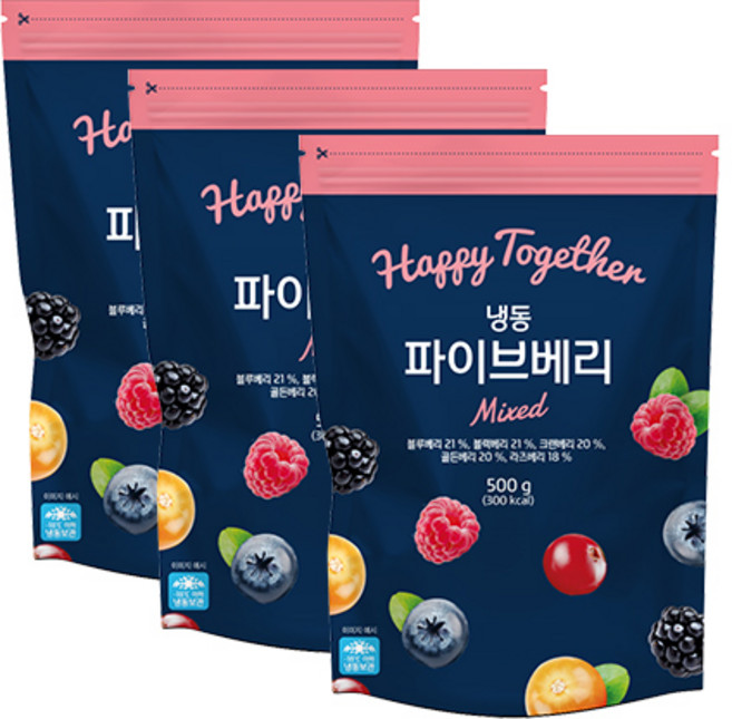 [생활앤] 냉동 파이브베리 500g, 3개