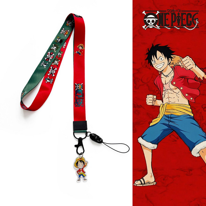 원피스 목걸이 스트랩 랜야드 일본 애니메이션 원피스 랜야드가 있는 카드 홀더, LN025-A