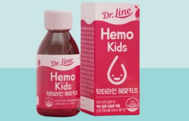 닥터라인 헤모키즈 120ml 1개 딸기맛 액상 어린이 철분제 유아 아이 철분 아기 통잠시럽 건강기능식품 594722