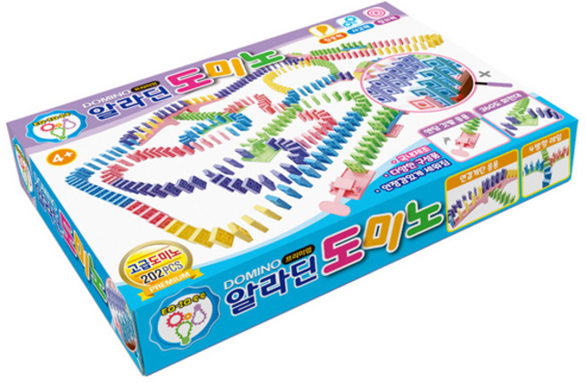 알라딘 프리미엄 도미노 202피스, 혼합색상, 1개