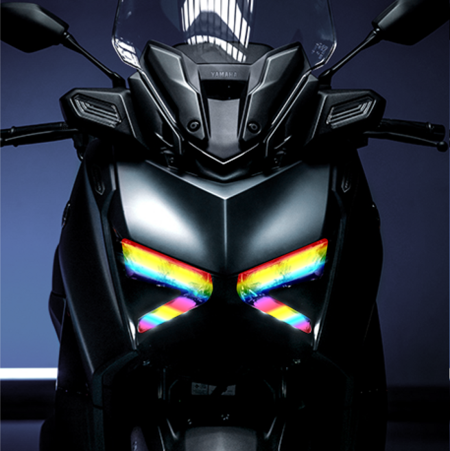 XMAX 튜닝 2023~2025 그라데이션 라이트필름 / 라이트 보호필름, 1세트, 레인보우