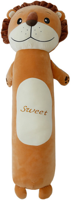 이솔홈 동물친구 롱쿠션 바디필로우 대형 사탕베개 긴베개 솜일체형, 03_사자