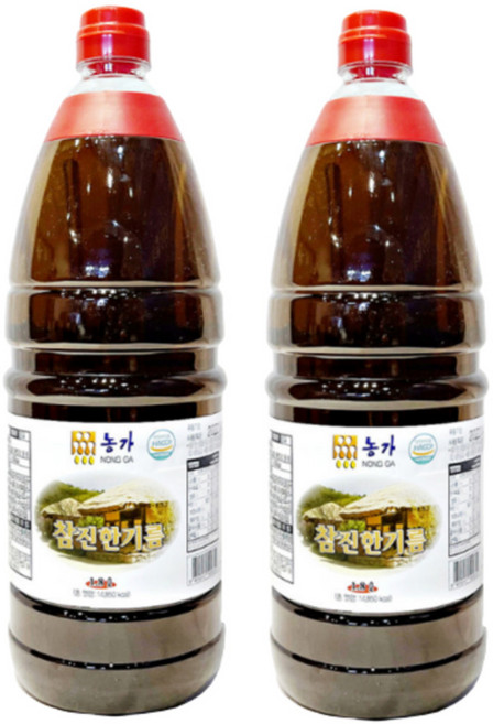 해피유통 [대용량 업소용 식당용] 참진한 기름 1.8L, 2개