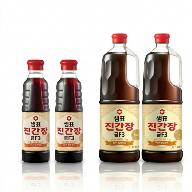 샘표 진간장 금F3 1.7L 2개 + 금F3 500ml 2개