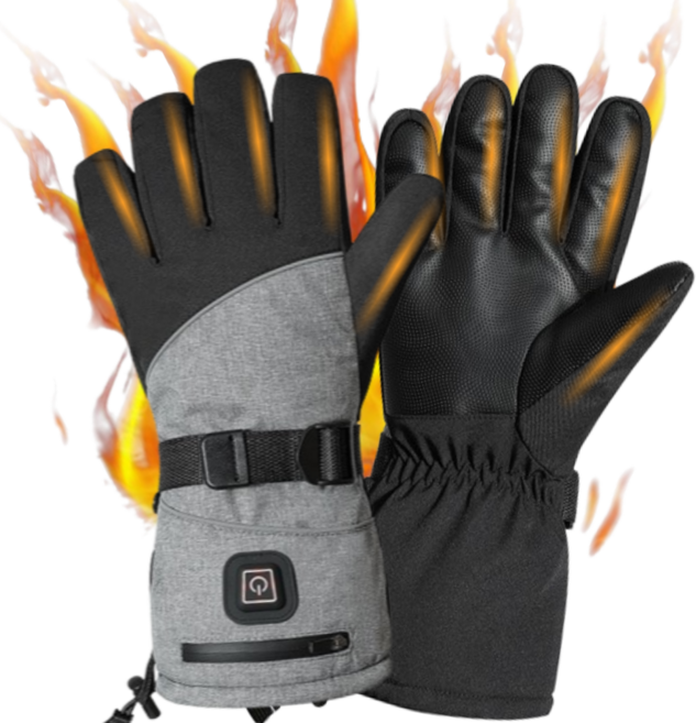 히트파워 발열장갑 3M신슐레이트 스키 바이크 오토바이 방한 장갑, 그레이