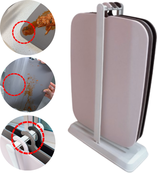 [국내생산]올띵즈원 칼집에 강한 깔끔 인덱스 3종 도마 세트, 파스텔도마 3종, 1개