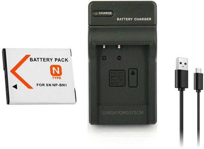 소니 NP-BN1 호환배터리+충전기 DSC-TX10 TX20 TX55 TX6 TX100V TX200V, 1개