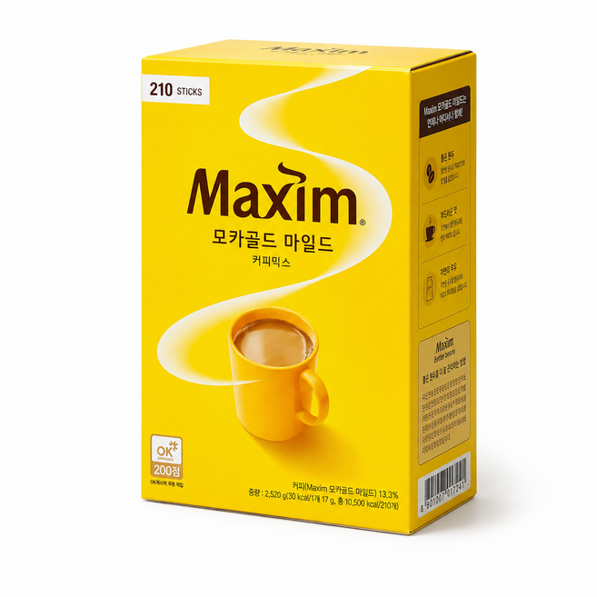 맥심 모카골드 마일드 커피믹스, 12g, 210개입, 1개