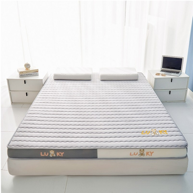 LUCKY 乳膠床墊 學生宿舍適用 A類母嬰級標準, LUCK小熊灰色-厚度10cm-拒絕塌陷,180*200cm雙人加大床, LUCK小熊灰色-厚度10cm-拒絕塌陷