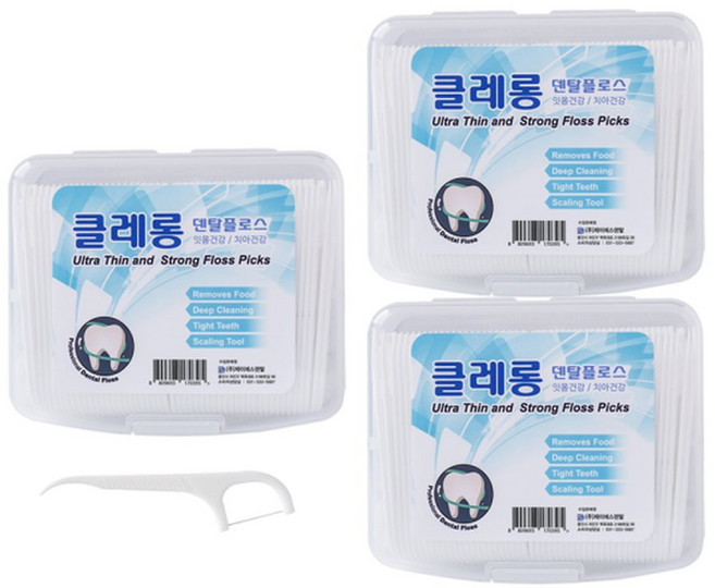 클레롱 덴탈플로스 y 치실 리필 600P, 600개입, 1개