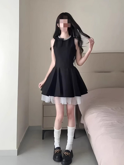 赫本風 公主風 蓬蓬裙 黑色小禮服, 黑色