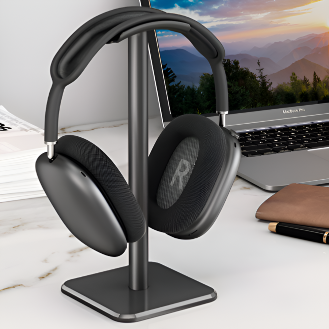 심플딤플 헤드셋 헤드폰 걸이 거치대 스탠드, 1개, 블랙