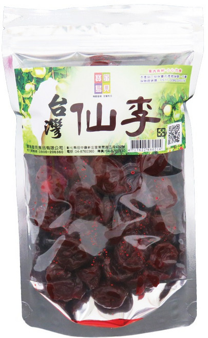 寶島蜜見 台灣仙李 酸甜Q彈 日曬風味 全素休閒零食 230公克, 1個