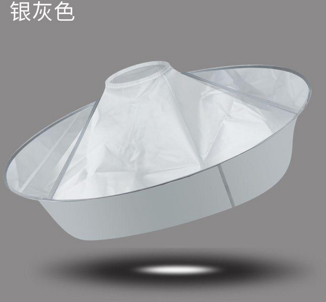 理髮圍兜 兒童成人兩用 防粘髮斗篷圍布, 1個, 灰色純色,直徑50cm 適合0-10歲以上兒童, 灰色, 純色