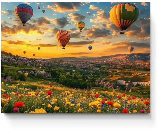우드 조각퍼즐 노을 열기구 여행 아름다운 풍경화 북유럽 감성 직소퍼즐 300 500 700 1000 1500피스, 1개, 노을 열기구 여행 퍼즐2
