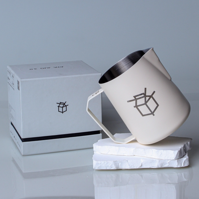 [라떼아트 스팀피쳐] AYA JUG 3.0 튜닝피쳐 아야 저그 600ml, 1개, 아이보리 화이트