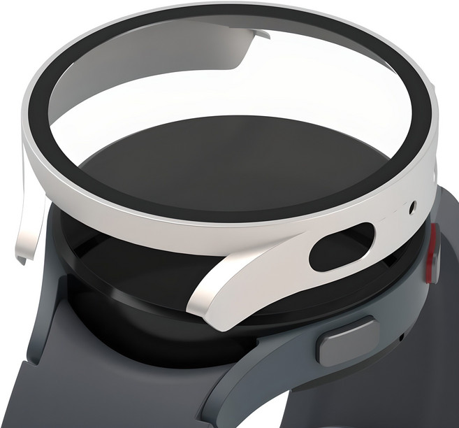 로랜텍 스마트워치 케이스 풀커버 액정보호 강화유리필름 세트, 화이트골드, 1세트