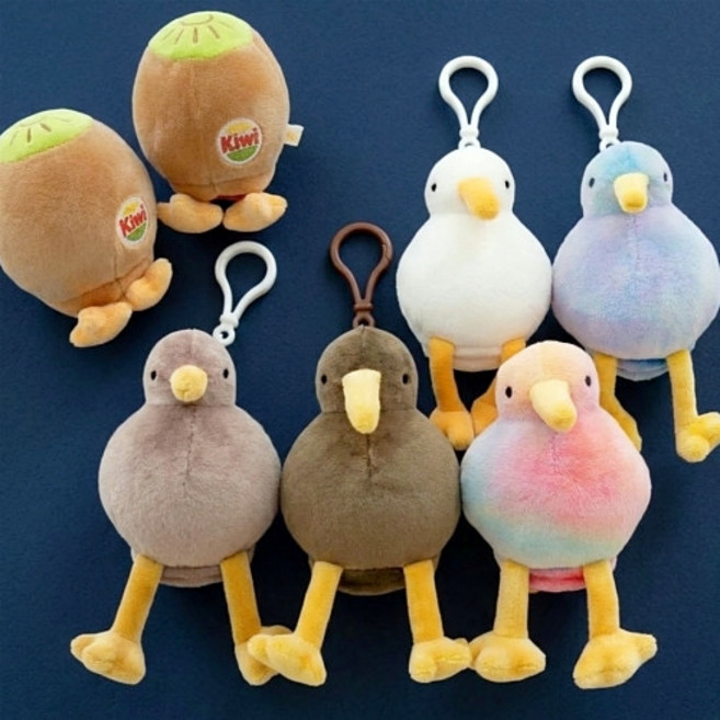 반전 키위새 키위 인형 키링, A(화이트), 1개