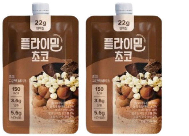 플라이밀 초코 라떼 단백질 쉐이크, 45g, 2개