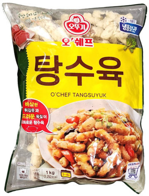 (무)(냉동)오쉐프 탕수육(냉동 1kg)X6개, 1kg, 6개