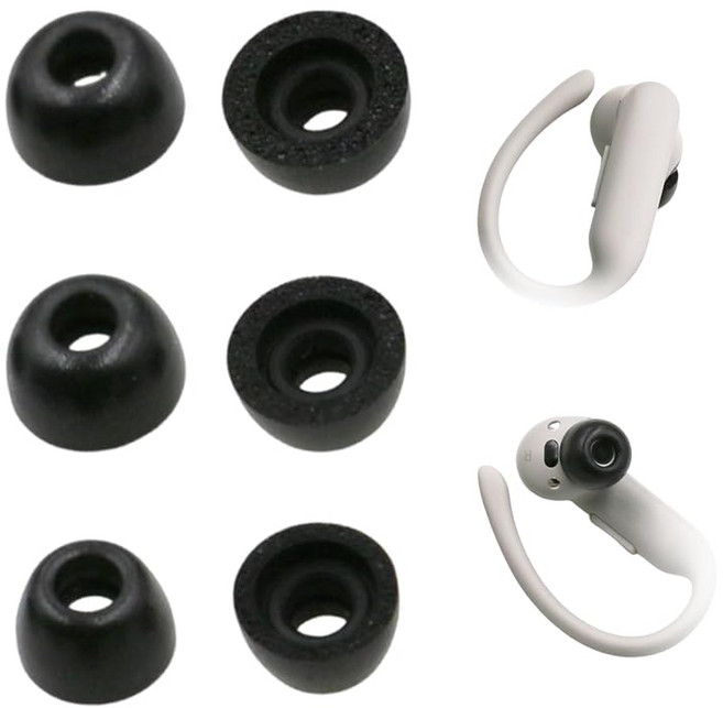 umvowuxa Beats Powerbeats Pro 2 호환 메모리폼 이어팁 3쌍 6개입, 6개, 검정색