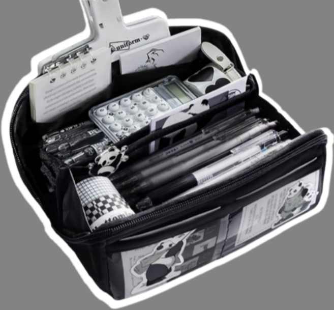 테이드 90자루 초대용량 필통 학생필통, 1개, 다크시리즈-블랙