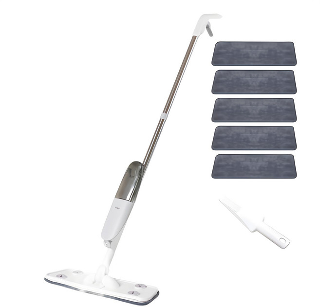 레토 스프레이 밀대 물걸레 + 극세사패드 5p + 다용도 클리너, 1세트