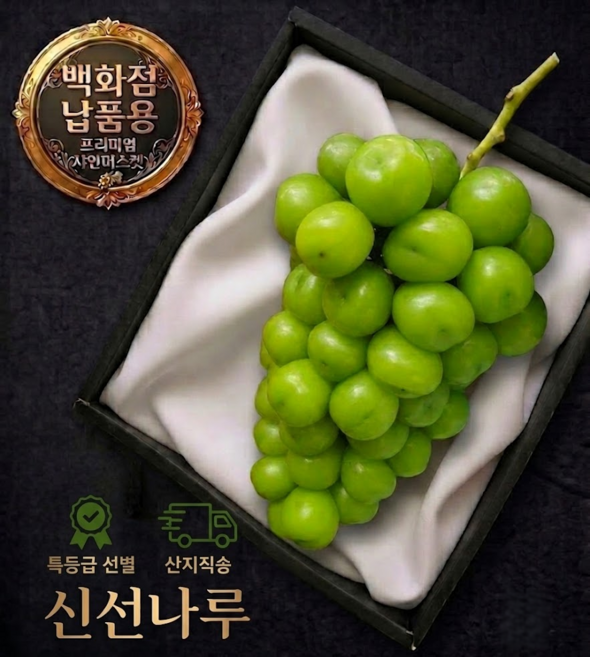 [프리미엄 특등급] 백화점 납품용 프리미엄 특등급 산지직송 샤인머스켓 1박스 800g 1 6kg, 특등급 2수, 1.6kg
