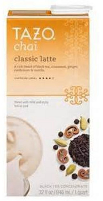 타조 홍차 차이 라떼 클래식 946ml TAZO BLACK TEA CHAI LATTE CLASSIC 32 OZ, 1개