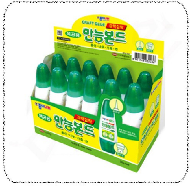 [종이나라 할인행사] 1200 만능본드 30g 12개입 / 목공풀, 1개