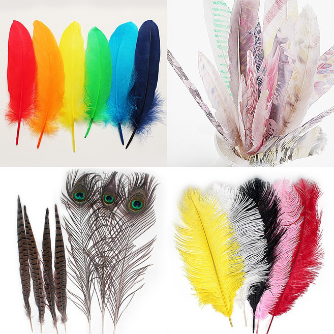 날개깃털-소 깃털깃털장식/깃털재료/깃털펜/날개, 전사깃털-No.12, 1개