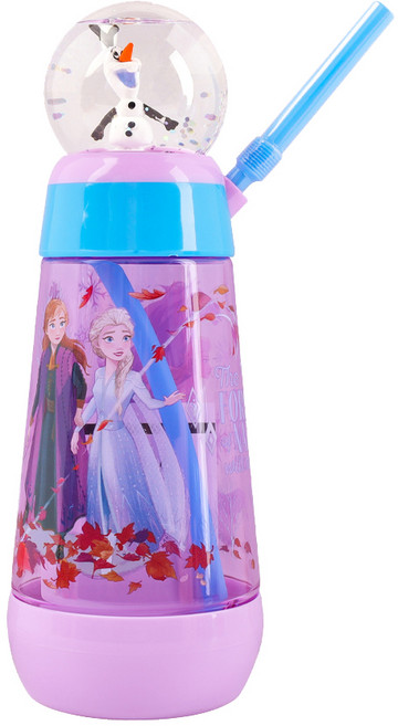 SuperBO 325ml 水晶球吸管水壺, 冰雪奇, 1個