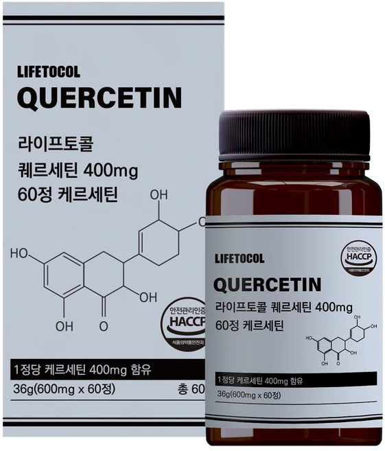 퀘르세틴 케르세틴 400mg 60정, 1개 - 쿠팡