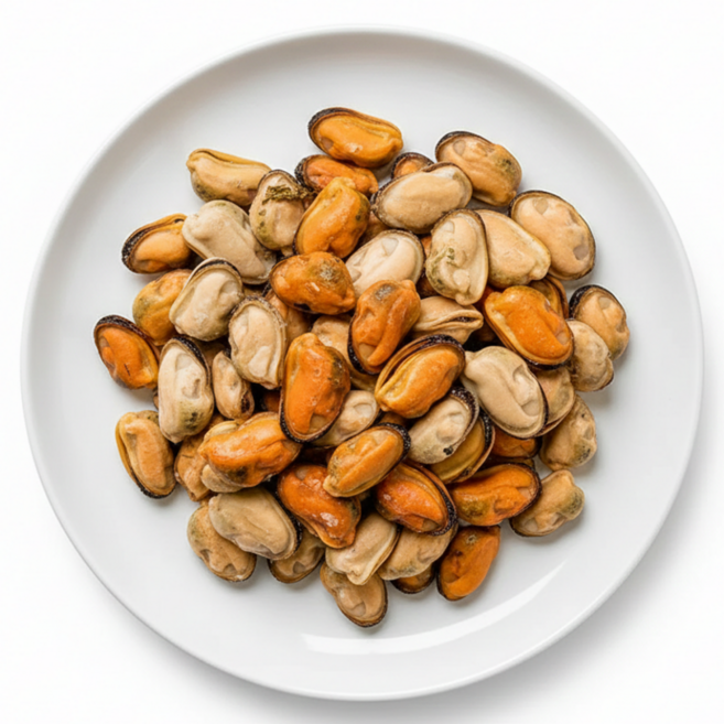 냉동 홍합살 2kg 자숙 세척 손질 깐홍합 업소용 식당용 벌크