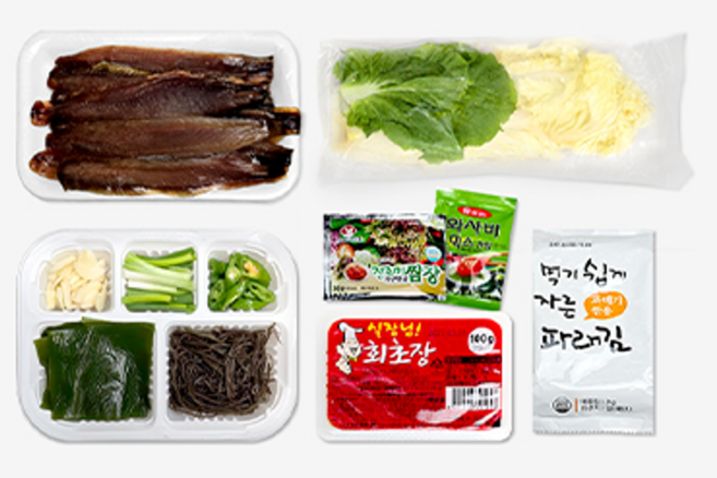 포항 구룡포 해풍 햇 과메기 야채세트 완전손질 간편 한상, 1세트, 손질과메기 10미 야채세트