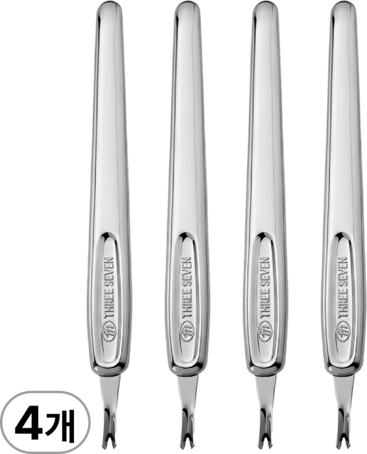 쓰리세븐 777 V형 밀대 큐티클 푸셔 제거기 TM-21XSC 실버, 4개