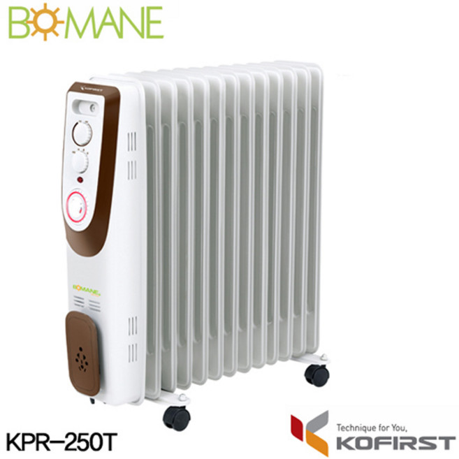 보마네 전기 라디에이터 KPR-250T 타이머형 13핀 2.5kw 동파방지 방열기 라지에이터