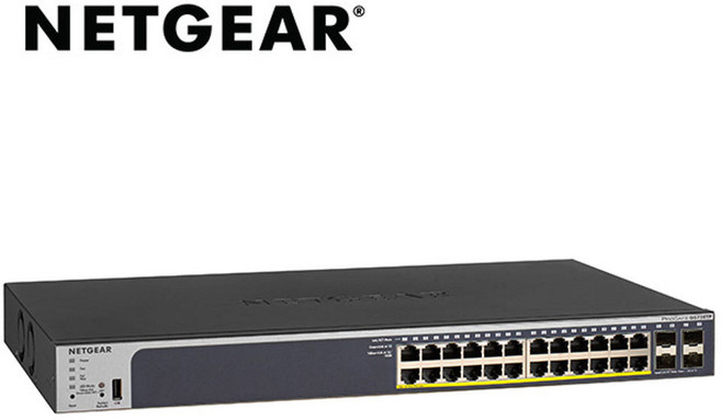 넷기어 GS728TP PoE+ 기가비트 스마트 스위칭허브 24포트 4SFP 최대192W 이더넷 PoE스위치, GS728TPv3, 1개, GS728TPv3