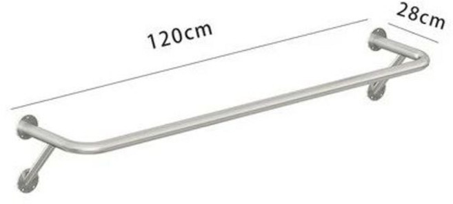 벽면 옷걸이 벽행거 진열대 파이프 옷가게 걸이 스텐 벽면옷걸이 스탠드 벽걸이행거, 길이 120