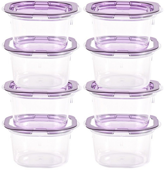 에코센스 히트락 올트라이탄 컵밥 전자레인지 이유식 밥보관용기 세트 350ml 8개, 1세트, 컵밥 350ml 8개