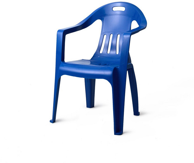 프로미유 야외용 행사용 편의점 팔걸이의자, 파랑 세트, 4개