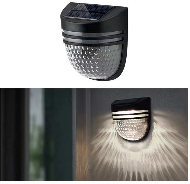 淘氣寶貝 LED太陽能花園燈 新品上市 氛圍燈 裝飾燈 新能源 戶外壁燈, A款|圓形|一個|盒裝