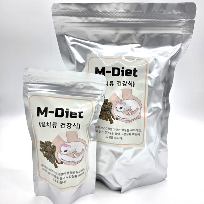 [아기다람쥐또미] 설치류 전용 기능성 사료. 이갈이+구강케어+냄새억제 / 90g / 진공 위생포장, 1개