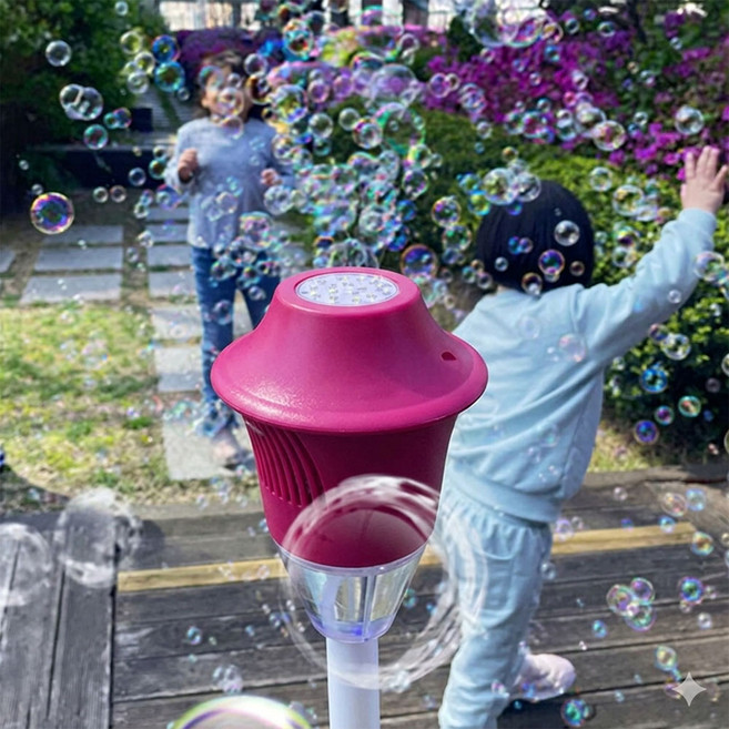 토이즈데이 3단 높이 조절 파티 비눗방울 LED 가든 스탠드 버블건 어린이 단체 장난감 선물, 1개, 레드