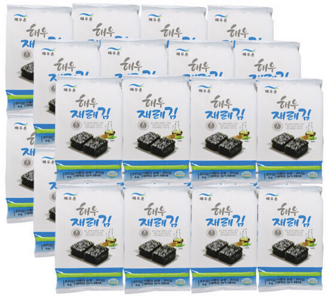 해우촌 해우 재래김 도시락김 (x) 총, 4g, 48개